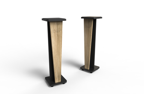 Zaor Studio Furniture srl stands Croce 42 Stands (pair) - SPECIAL DEAL Oak Black