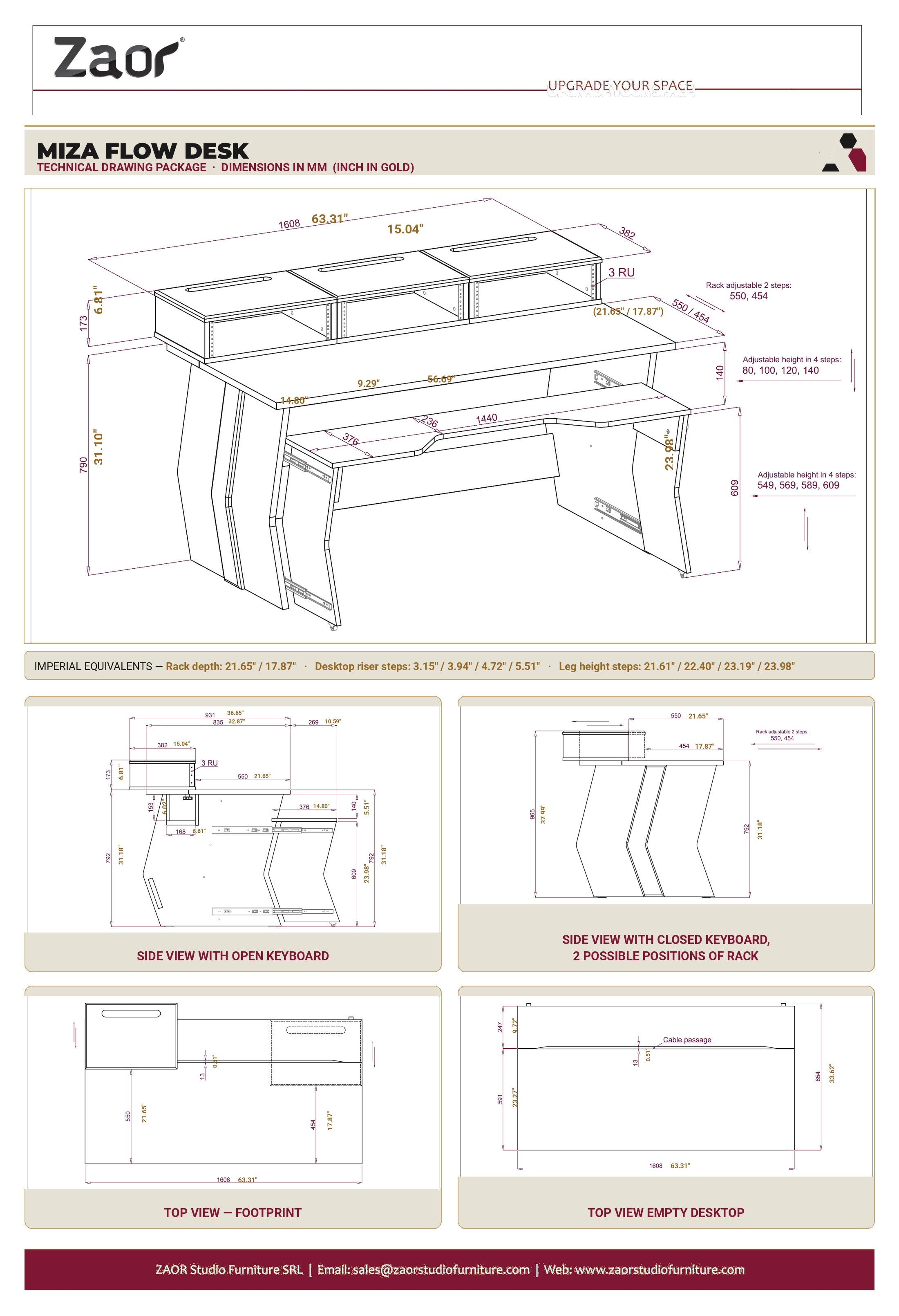 HEADLOCKSTUDIO キヨシ 黒 ソフビ Zaor Miza Flow – Flexible Studio Desk for Modern Music Production