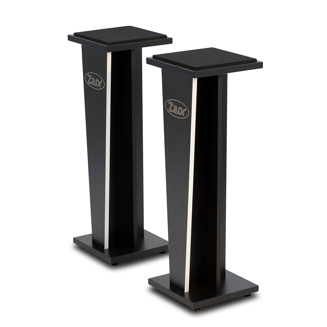 ZAOR Croce Stand 36 (pair)　Walnat/Black Miza V-Stands (Pair) – Zaor Furniture