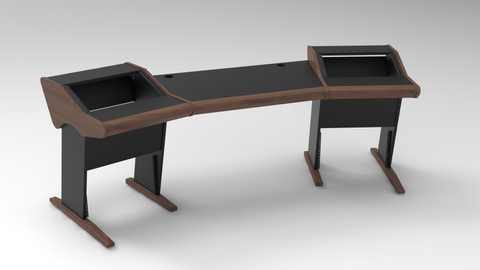 Zaor Studio Furniture srl desk Zaor Onda MKII Angled – Elegant Studio Desk for Professionals Walnut