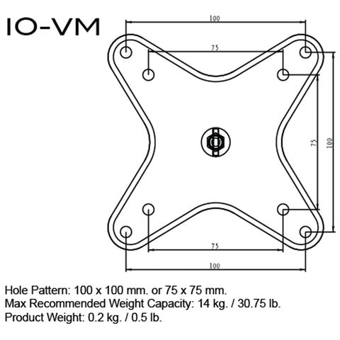 Triad Orbit iO-VM – iO-Equipped VESA Mount (Video Display Mount)