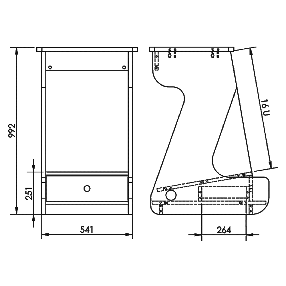 Miza-Rack-16-MKII-Technical-Drawings